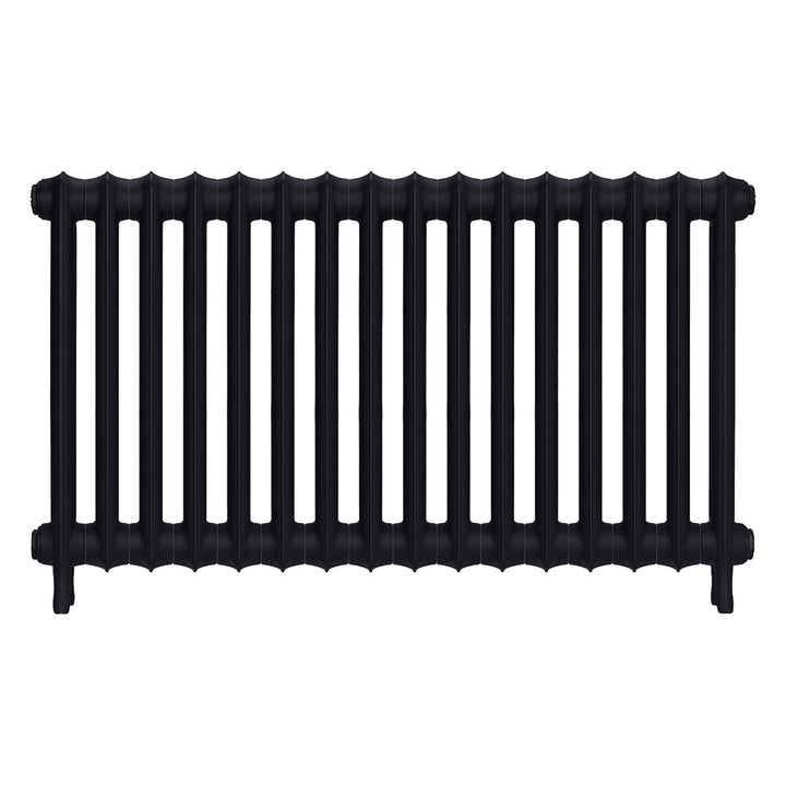 Emmeline I - Astral Grey Dark Cast Iron Column Radiator H607mm x W1094mm 1 Column - Wall Hung