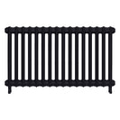 Emmeline I - Astral Grey Dark Cast Iron Column Radiator H607mm x W1094mm 1 Column - Wall Hung