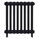 Emmeline I - Astral Grey Dark Cast Iron Column Radiator H607mm x W562mm 1 Column - Wall Hung