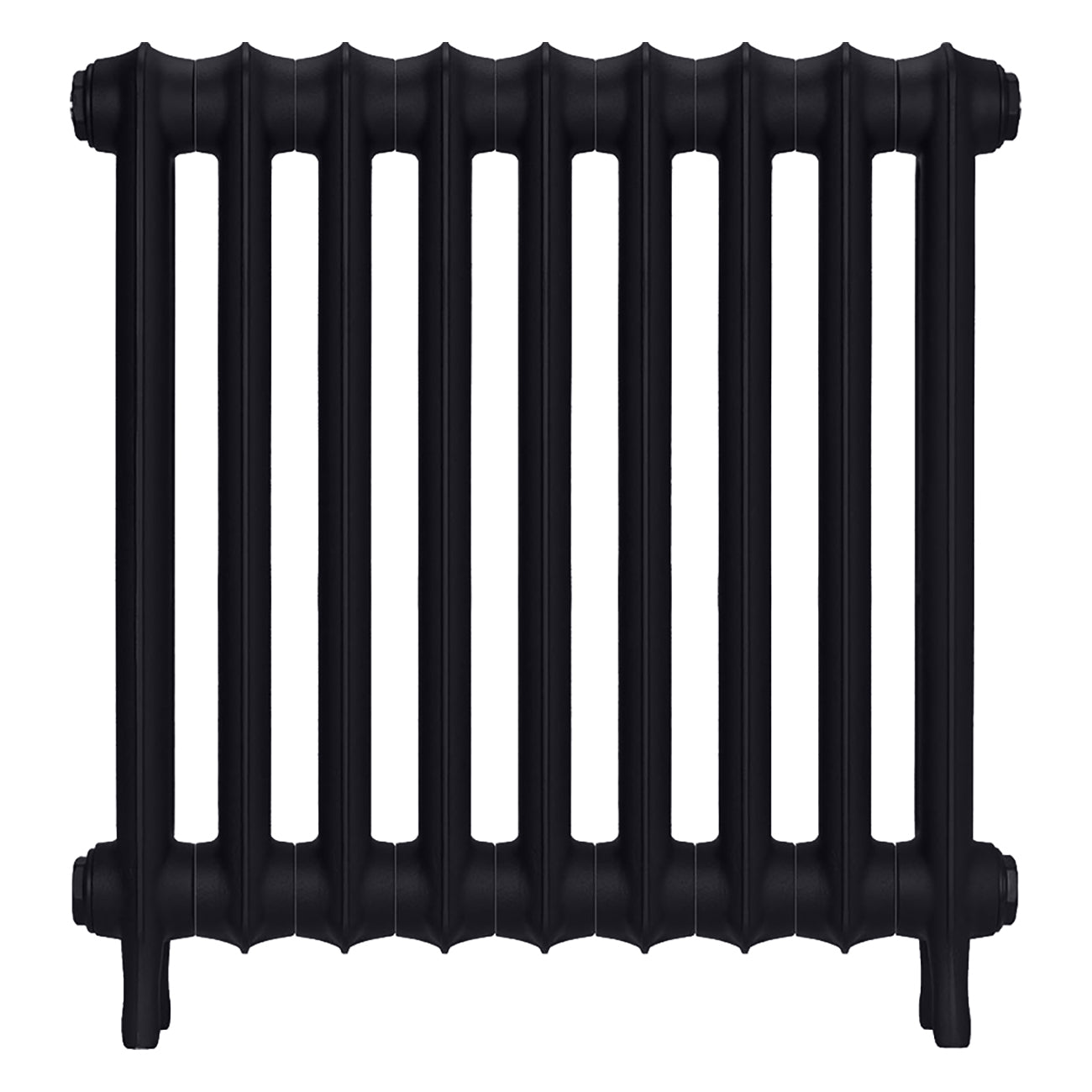 Emmeline I - Astral Grey Dark Cast Iron Column Radiator H607mm x W629mm 1 Column - Wall Hung