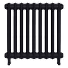 Emmeline I - Astral Grey Dark Cast Iron Column Radiator H607mm x W629mm 1 Column - Wall Hung