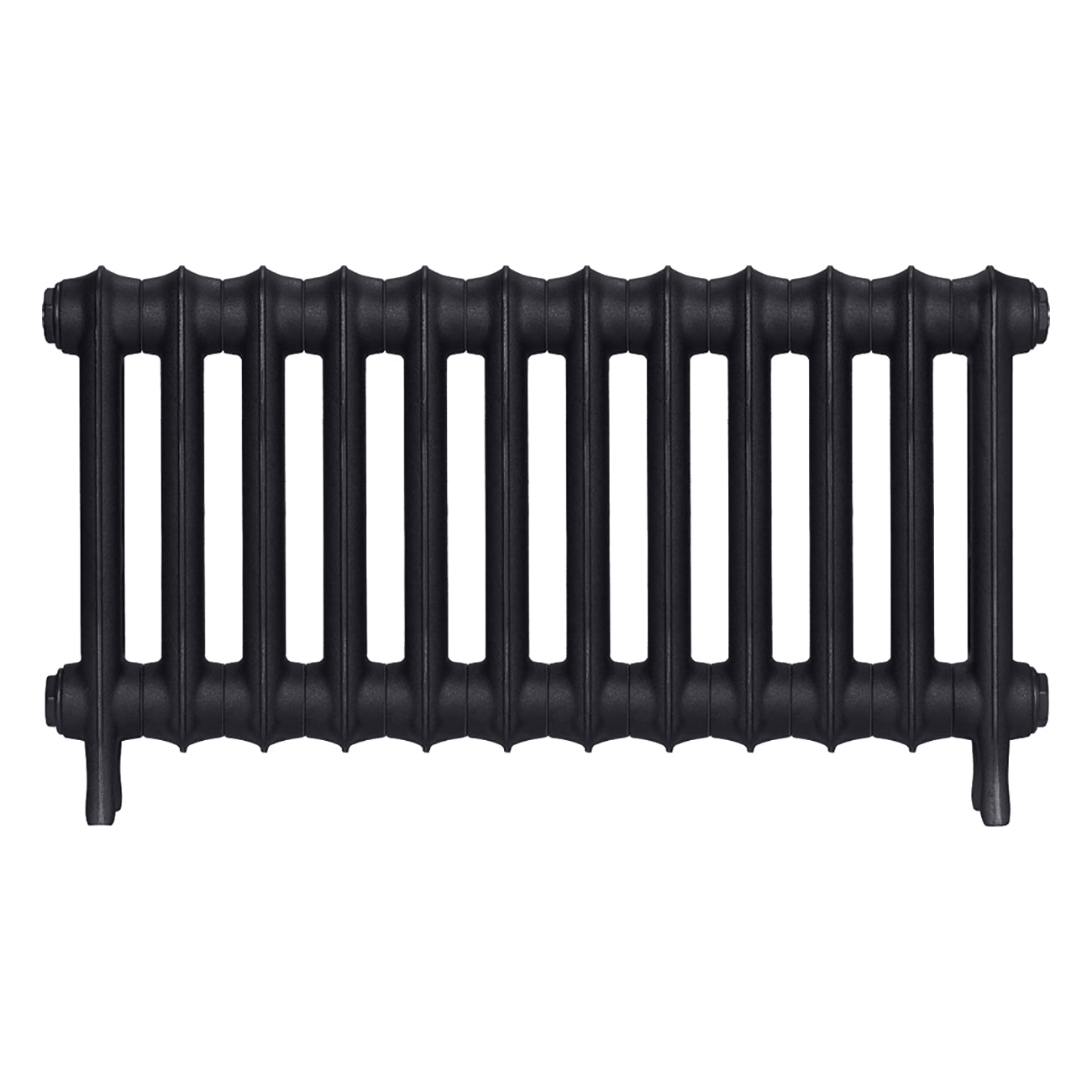 Emmeline II - Astral Grey Dark Cast Iron Column Radiator H413mm x W828mm 2 Column - Wall Hung