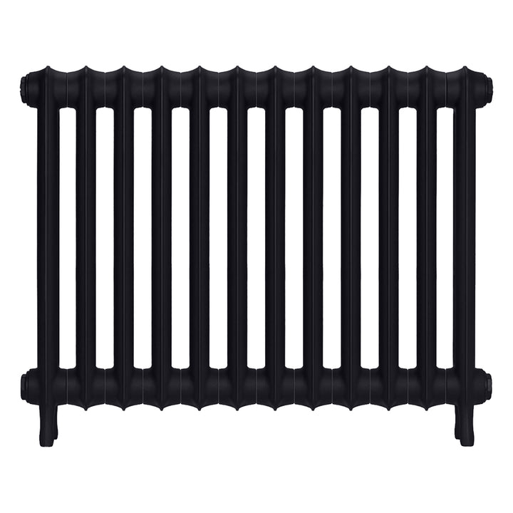 Emmeline II - Astral Grey Dark Cast Iron Column Radiator H613mm x W828mm 2 Column - Wall Hung
