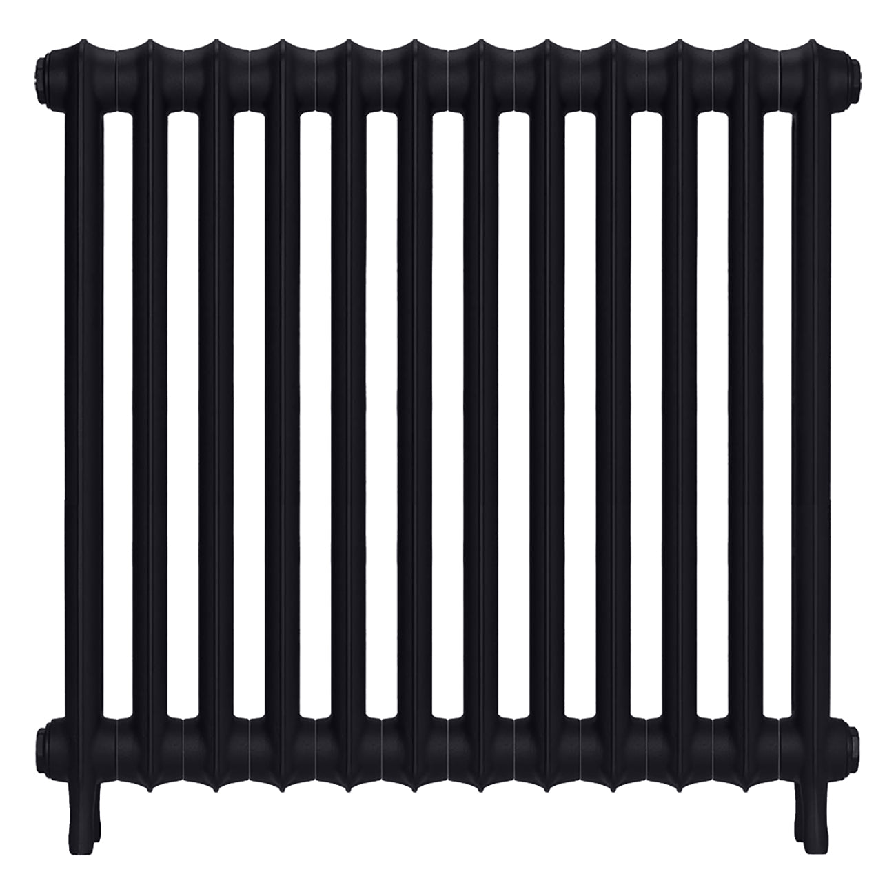 Emmeline II - Astral Grey Dark Cast Iron Column Radiator H813mm x W828mm 2 Column - Wall Hung
