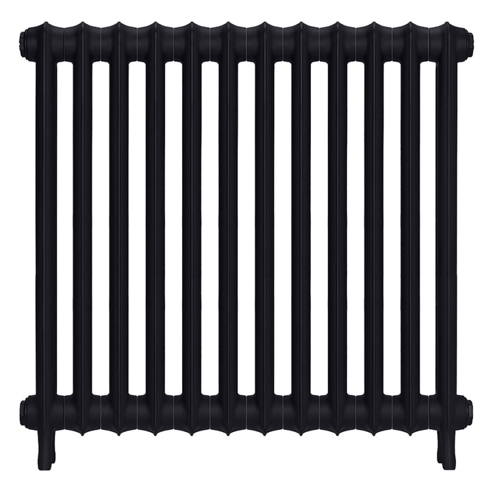 Emmeline II - Astral Grey Dark Cast Iron Column Radiator H813mm x W828mm 2 Column - Wall Hung