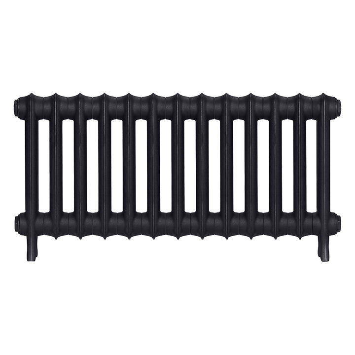 Emmeline II - Astral Grey Dark Cast Iron Column Radiator H413mm x W895mm 2 Column - Wall Hung