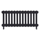 Emmeline II - Astral Grey Dark Cast Iron Column Radiator H413mm x W895mm 2 Column - Wall Hung