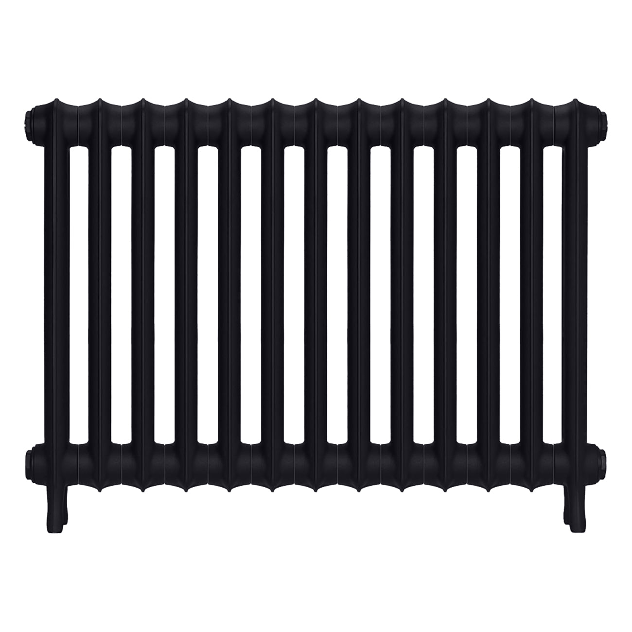 Emmeline II - Astral Grey Dark Cast Iron Column Radiator H613mm x W895mm 2 Column - Wall Hung