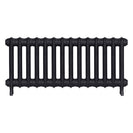Emmeline II - Astral Grey Dark Cast Iron Column Radiator H413mm x W961mm 2 Column - Wall Hung