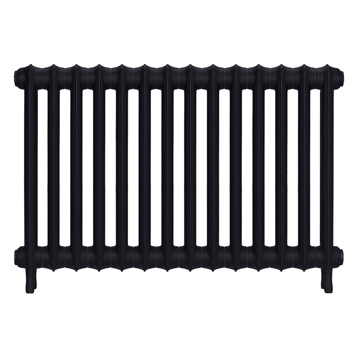Emmeline II - Astral Grey Dark Cast Iron Column Radiator H613mm x W961mm 2 Column - Wall Hung