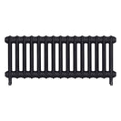 Emmeline II - Astral Grey Dark Cast Iron Column Radiator H413mm x W1028mm 2 Column - Wall Hung