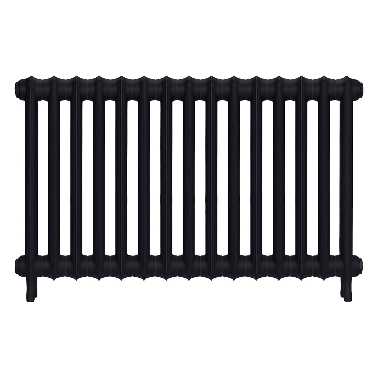Emmeline II - Astral Grey Dark Cast Iron Column Radiator H613mm x W1028mm 2 Column - Wall Hung
