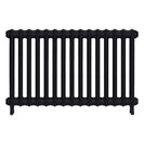 Emmeline II - Astral Grey Dark Cast Iron Column Radiator H613mm x W1028mm 2 Column - Wall Hung
