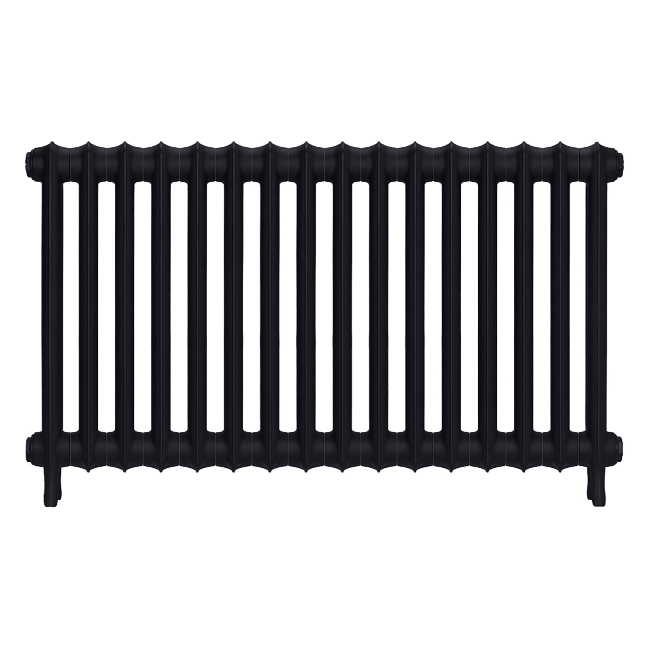 Emmeline II - Astral Grey Dark Cast Iron Column Radiator H613mm x W1094mm 2 Column - Wall Hung