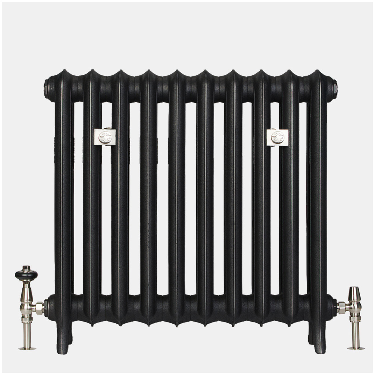 Emmeline II - Astral Grey Dark Cast Iron Column Radiator H670mm x W429mm 2 Column - Floor Standing
