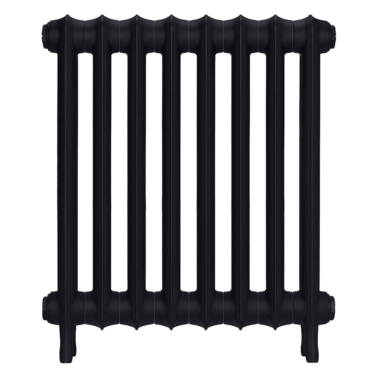 Emmeline II - Astral Grey Dark Cast Iron Column Radiator H613mm x W562mm 2 Column - Wall Hung