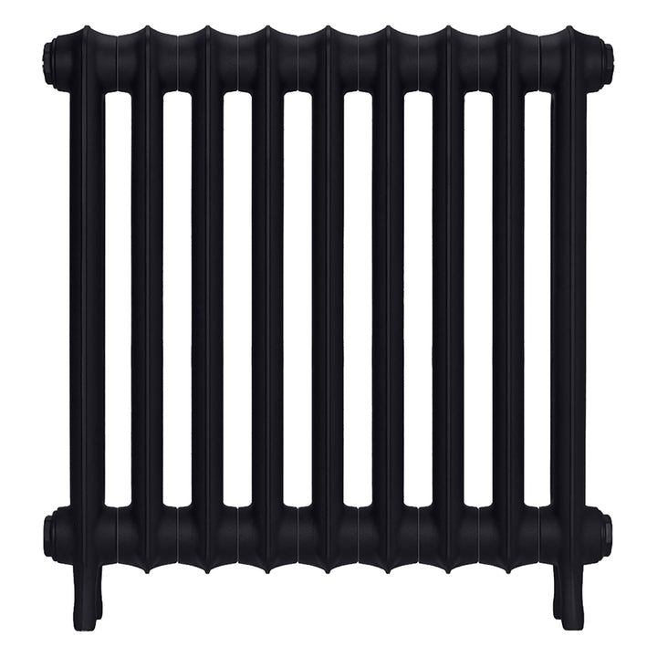 Emmeline II - Astral Grey Dark Cast Iron Column Radiator H613mm x W629mm 2 Column - Wall Hung