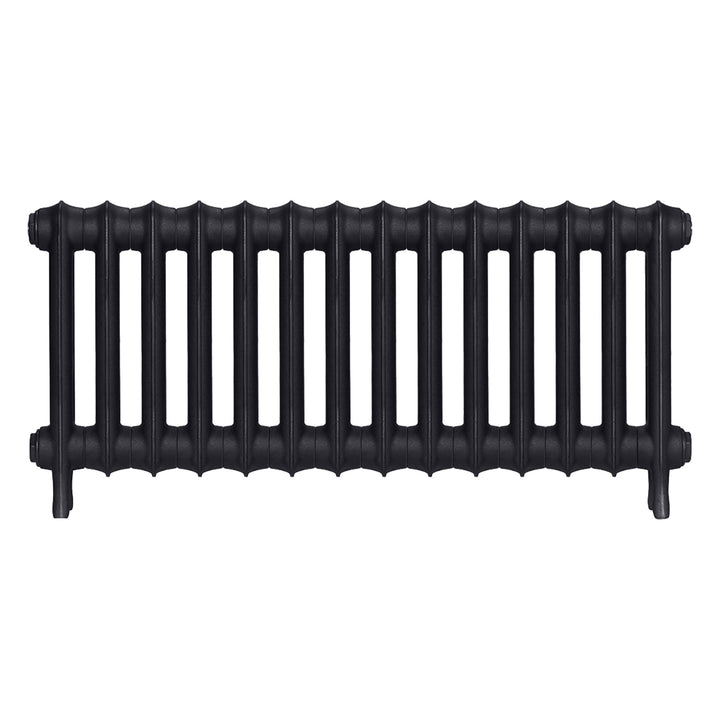Emmeline III - Astral Grey Dark Cast Iron Column Radiator H416mm x W961mm 3 Column - Wall Hung
