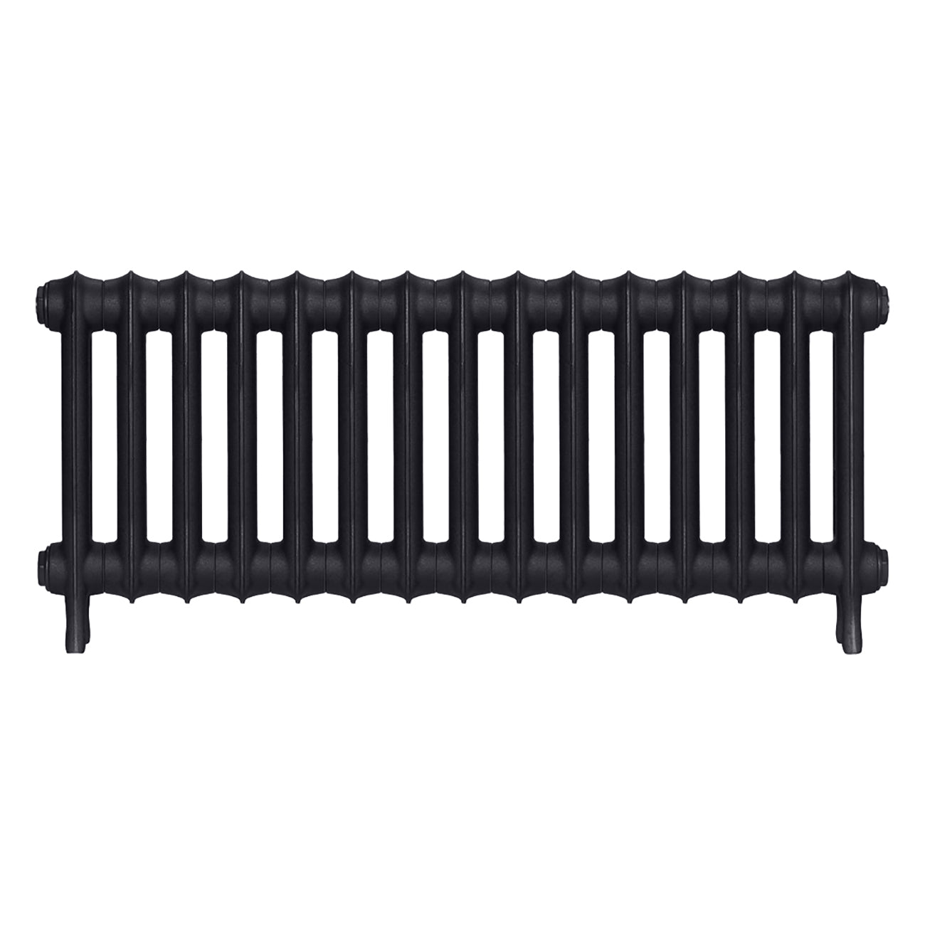 Emmeline III - Astral Grey Dark Cast Iron Column Radiator H416mm x W1028mm 3 Column - Wall Hung