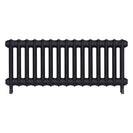 Emmeline III - Astral Grey Dark Cast Iron Column Radiator H416mm x W1028mm 3 Column - Wall Hung