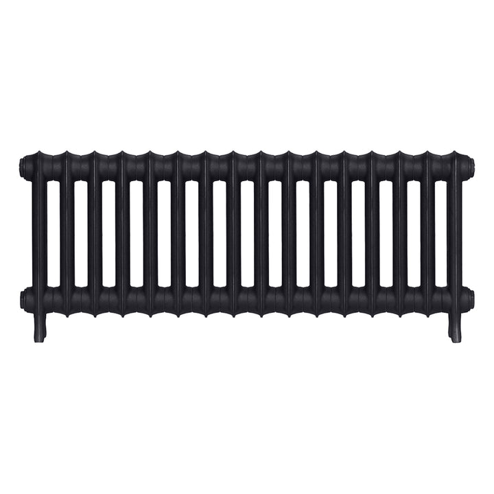 Emmeline III - Astral Grey Dark Cast Iron Column Radiator H416mm x W1094mm 3 Column - Wall Hung