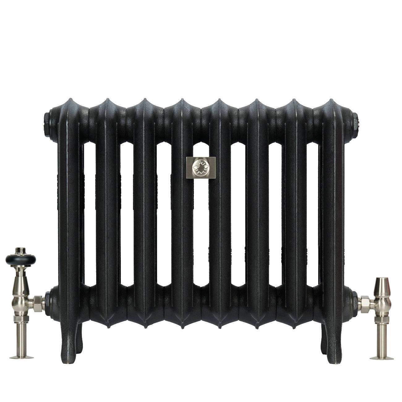 Emmeline III - Astral Grey Dark Cast Iron Column Radiator H470mm x W296mm 3 Column - Floor Standing