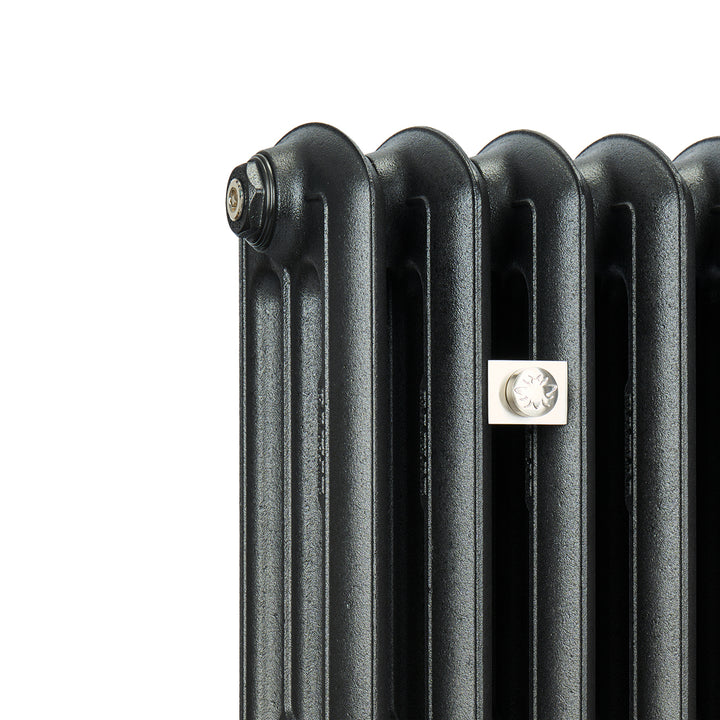 Emmeline III - Astral Grey Dark Cast Iron Column Radiator H416mm x W562mm 3 Column - Wall Hung