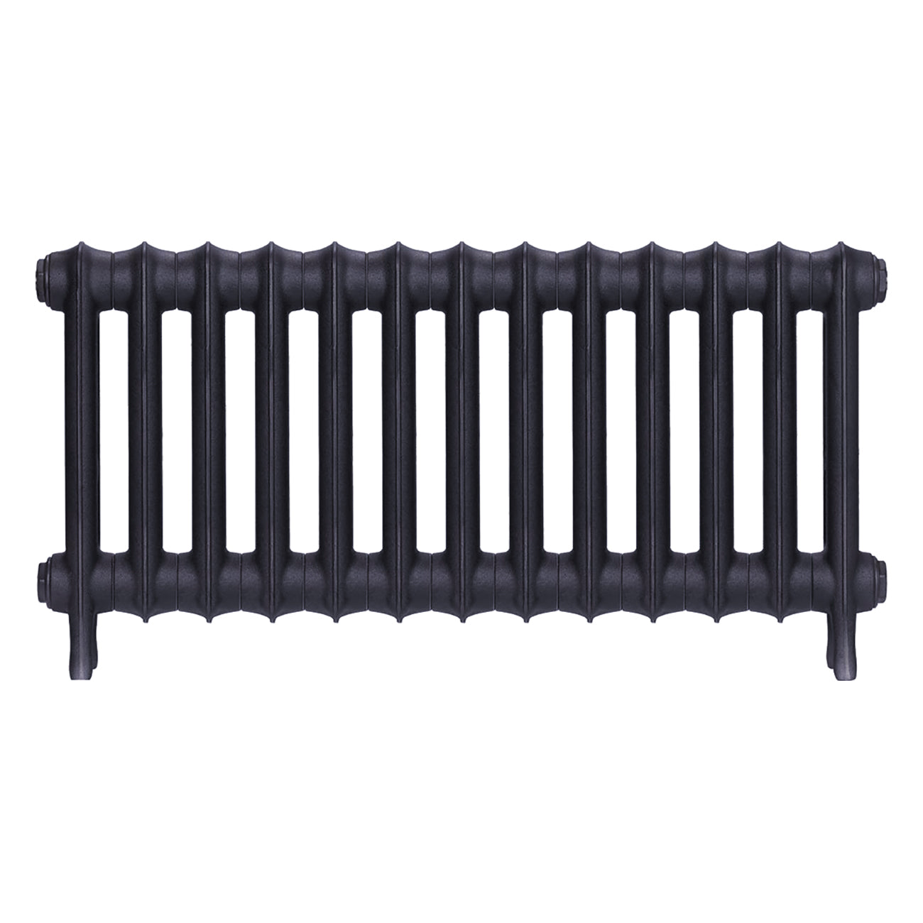Emmeline I - Astral Grey Mid Cast Iron Column Radiator H407mm x W895mm 1 Column - Wall Hung