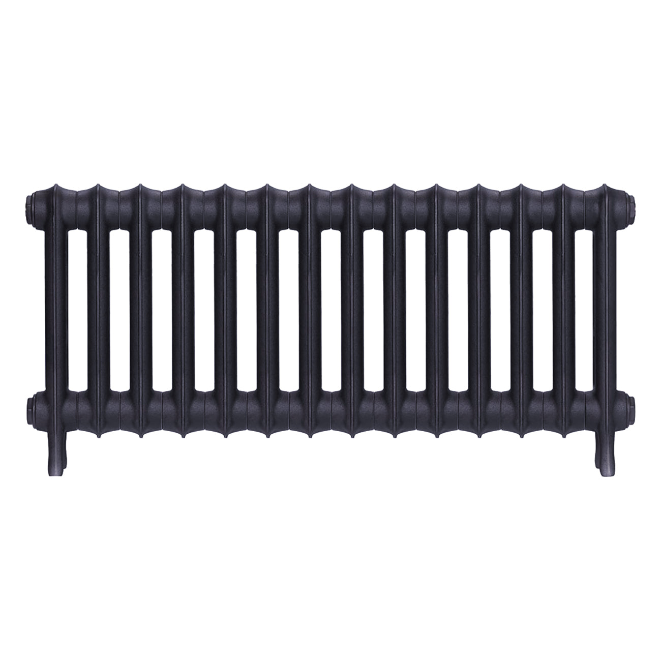 Emmeline I - Astral Grey Mid Cast Iron Column Radiator H407mm x W961mm 1 Column - Wall Hung