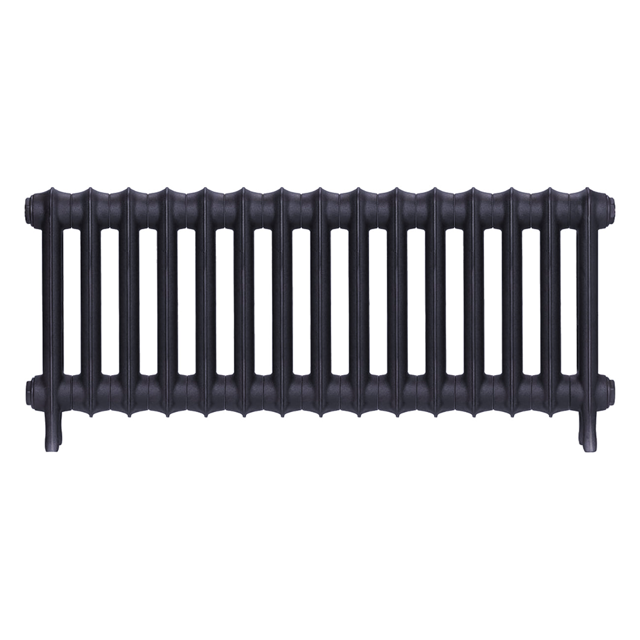 Emmeline I - Astral Grey Mid Cast Iron Column Radiator H407mm x W1028mm 1 Column - Wall Hung