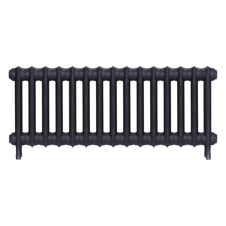 Emmeline I - Astral Grey Mid Cast Iron Column Radiator H407mm x W1028mm 1 Column - Wall Hung