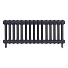 Emmeline I - Astral Grey Mid Cast Iron Column Radiator H407mm x W1028mm 1 Column - Wall Hung