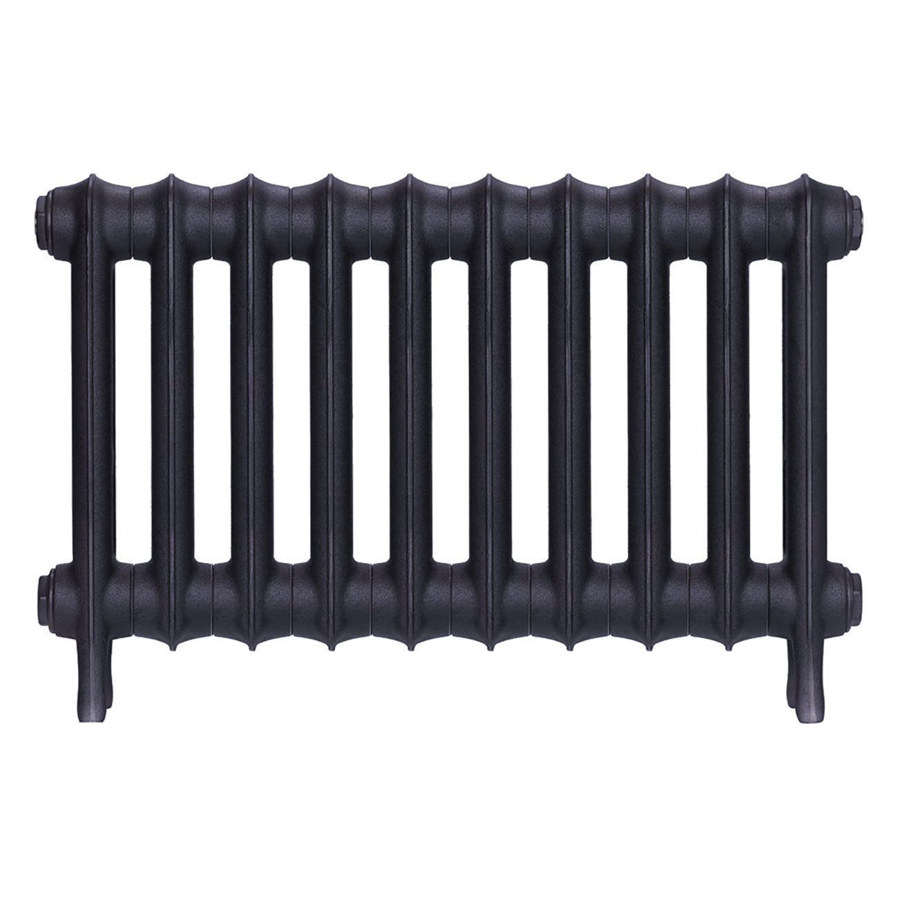 Emmeline II - Astral Grey Mid Cast Iron Column Radiator H413mm x W695mm 2 Column - Wall Hung