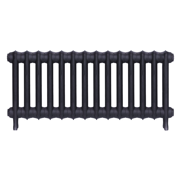 Emmeline II - Astral Grey Mid Cast Iron Column Radiator H413mm x W961mm 2 Column - Wall Hung