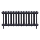Emmeline II - Astral Grey Mid Cast Iron Column Radiator H413mm x W961mm 2 Column - Wall Hung