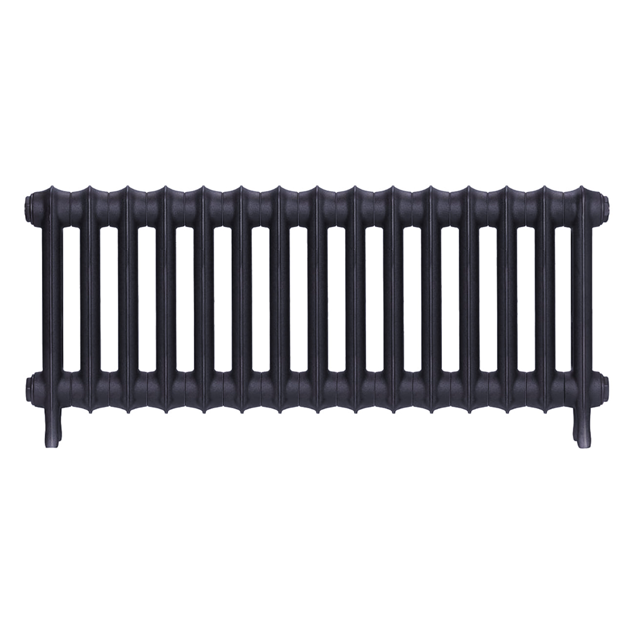 Emmeline II - Astral Grey Mid Cast Iron Column Radiator H413mm x W1028mm 2 Column - Wall Hung