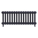 Emmeline II - Astral Grey Mid Cast Iron Column Radiator H413mm x W1028mm 2 Column - Wall Hung