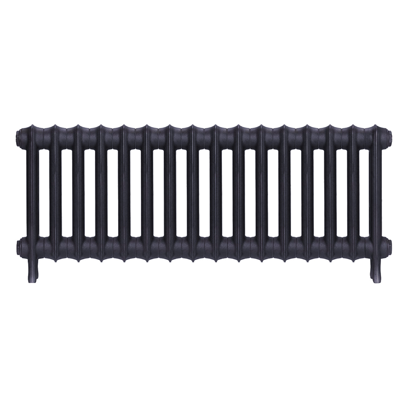 Emmeline II - Astral Grey Mid Cast Iron Column Radiator H413mm x W1094mm 2 Column - Wall Hung