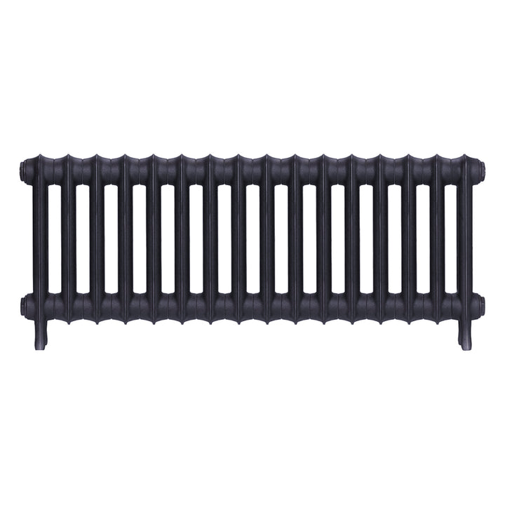 Emmeline II - Astral Grey Mid Cast Iron Column Radiator H413mm x W1094mm 2 Column - Wall Hung