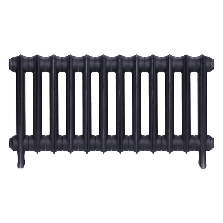 Emmeline III - Astral Grey Mid Cast Iron Column Radiator H416mm x W828mm 3 Column - Wall Hung