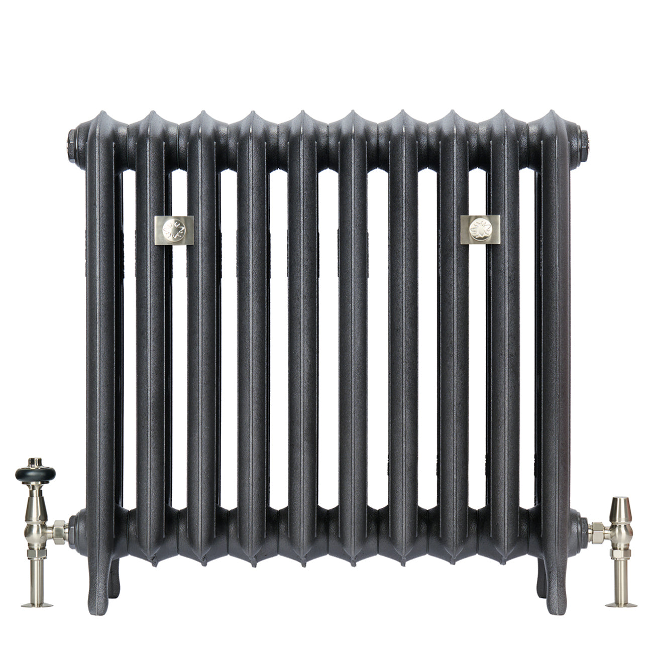 Emmeline III - Astral Grey Mid Cast Iron Column Radiator H670mm x W230mm 3 Column - Floor Standing