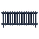 Emmeline I - Anthracite Cast Iron Column Radiator H407mm x W1028mm 1 Column - Wall Hung