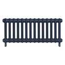 Emmeline II - Anthracite Cast Iron Column Radiator H413mm x W961mm 2 Column - Wall Hung