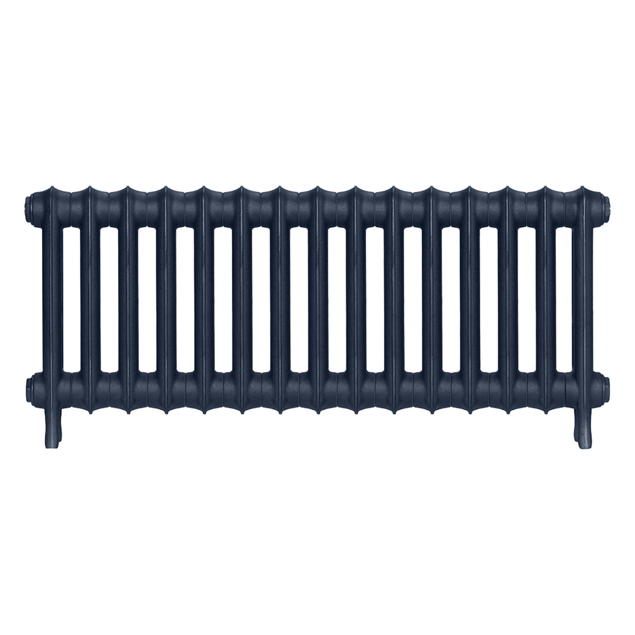 Emmeline II - Anthracite Cast Iron Column Radiator H413mm x W1028mm 2 Column - Wall Hung