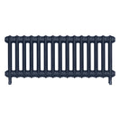 Emmeline II - Anthracite Cast Iron Column Radiator H413mm x W1028mm 2 Column - Wall Hung