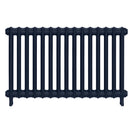 Emmeline II - Anthracite Cast Iron Column Radiator H613mm x W1028mm 2 Column - Wall Hung