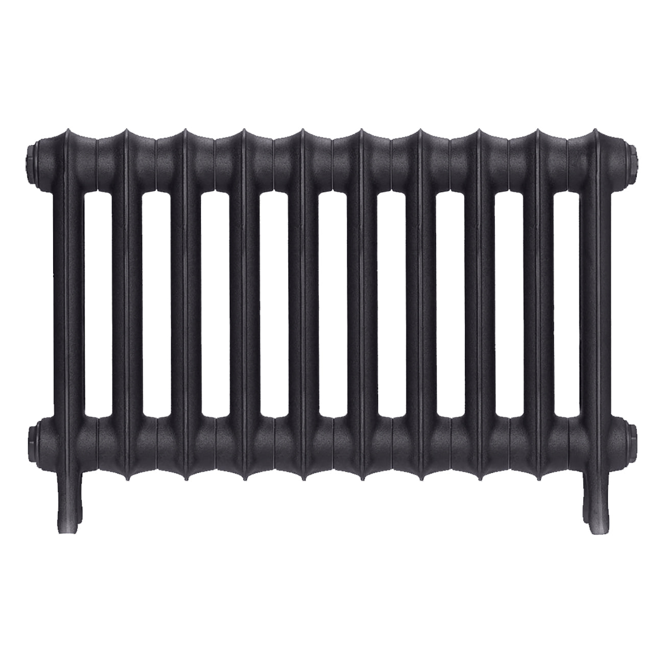 Emmeline I - Black Iron Cast Iron Column Radiator H407mm x W695mm 1 Column - Wall Hung