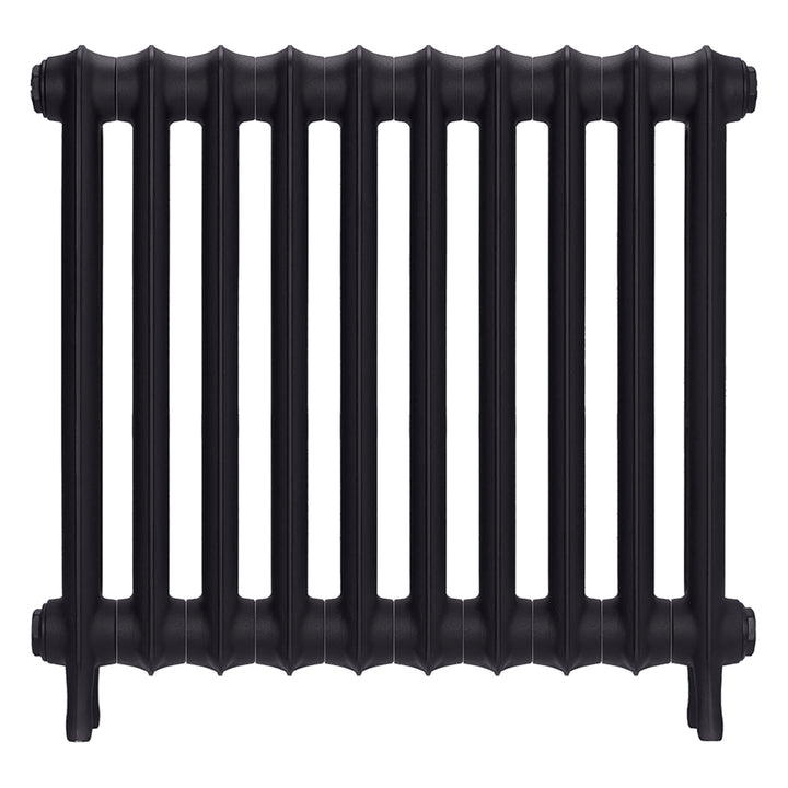 Emmeline I - Black Iron Cast Iron Column Radiator H607mm x W695mm 1 Column - Wall Hung