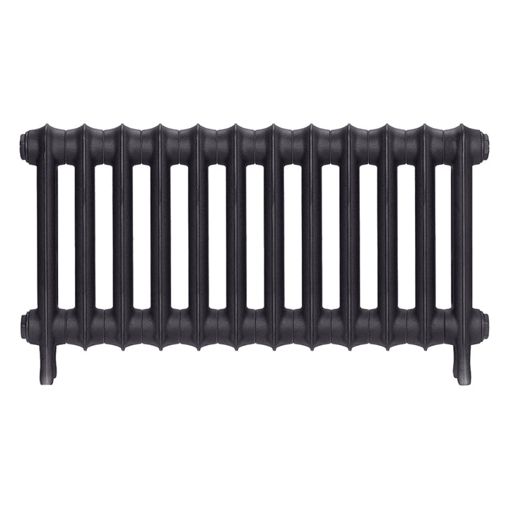 Emmeline I - Black Iron Cast Iron Column Radiator H407mm x W828mm 1 Column - Wall Hung
