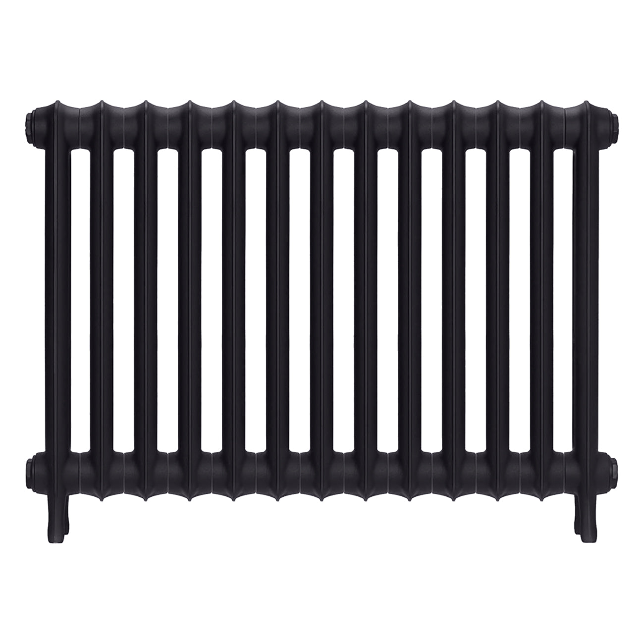 Emmeline I - Black Iron Cast Iron Column Radiator H607mm x W895mm 1 Column - Wall Hung